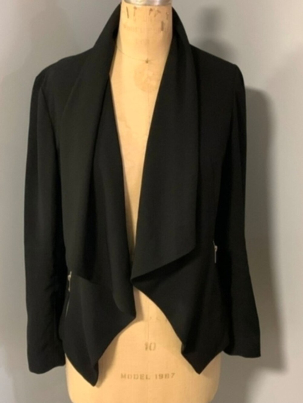 DKNY Black Draped Blazer